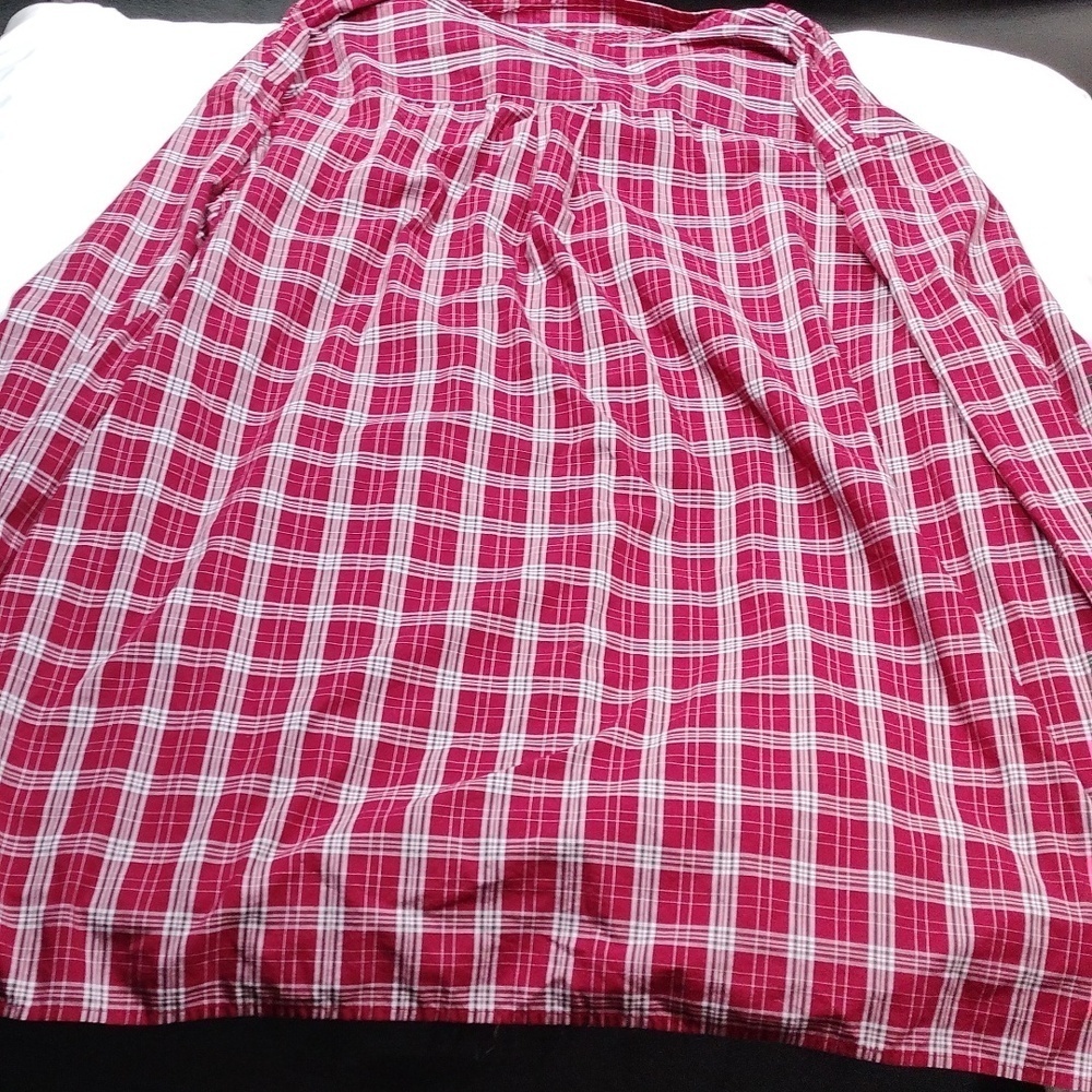 Harbor Bay Red and White Casual Button Down Men's Shirt Size 5XLT - Picture 6 of 12